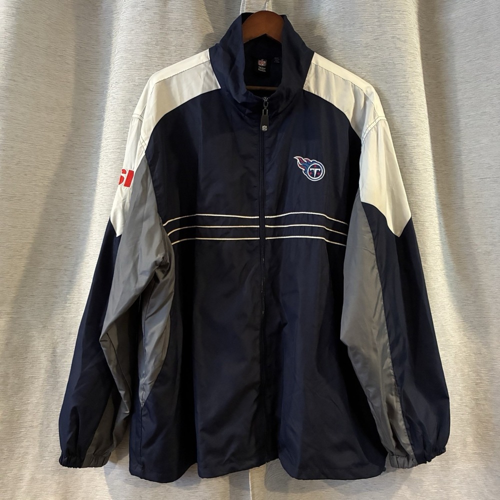 Tennessee Titans Jacket Men's Windbreaker Full Zip Vintage NFL Size 2XL‎